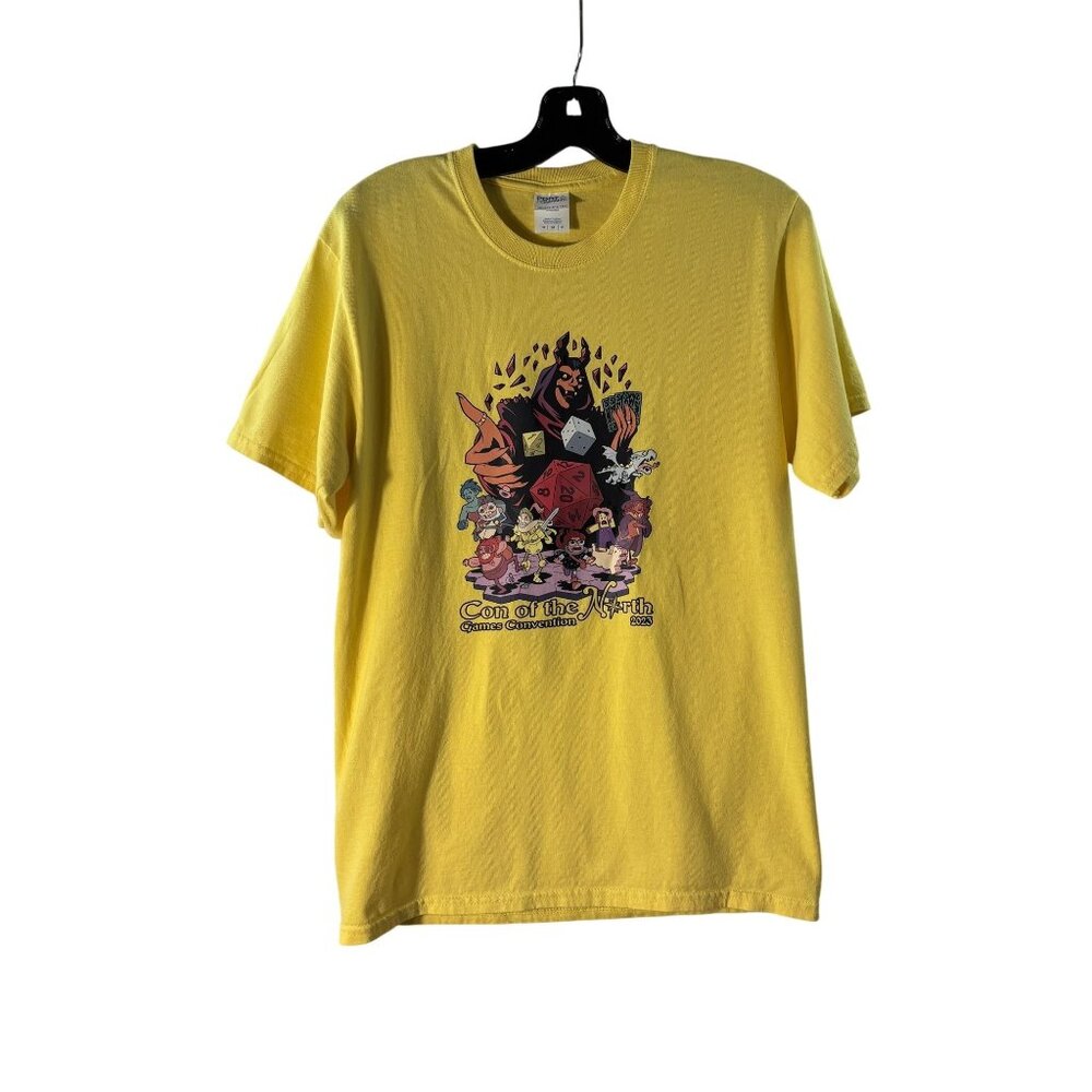 Con Of The North Graphic Yellow T-Shirt Port & Company Essential Tee M